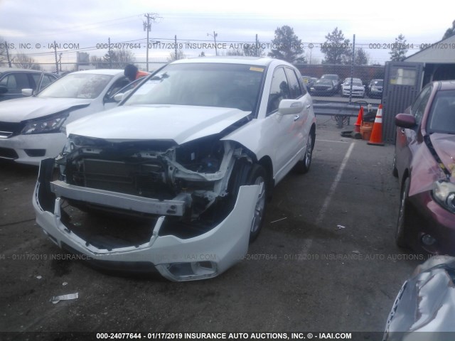 5J8TB2H26BA000141 - 2011 ACURA RDX WHITE photo 2