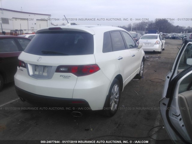 5J8TB2H26BA000141 - 2011 ACURA RDX WHITE photo 4