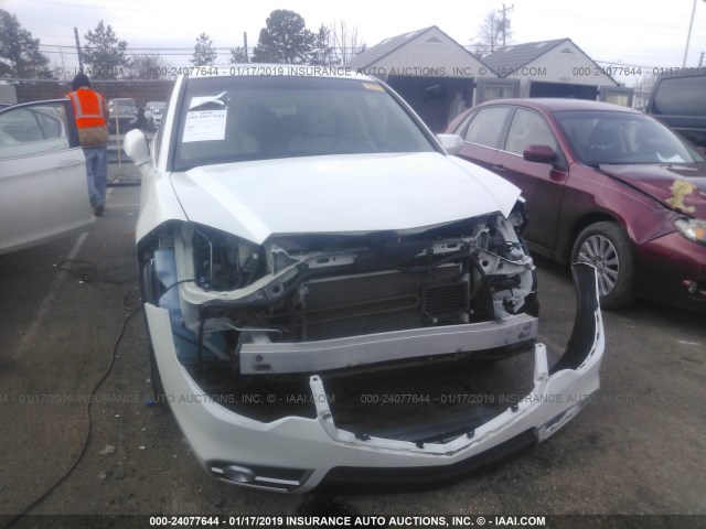 5J8TB2H26BA000141 - 2011 ACURA RDX WHITE photo 6