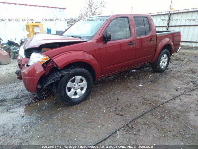 1N6AD0EV0DN712592 - 2013 NISSAN FRONTIER S/SV/SL/PRO-4X MAROON photo 2