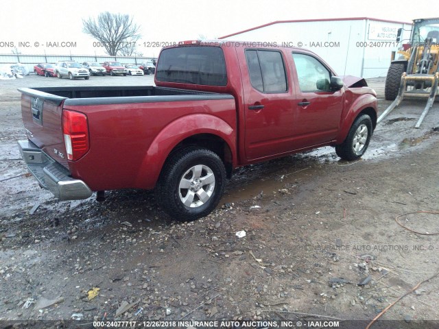 1N6AD0EV0DN712592 - 2013 NISSAN FRONTIER S/SV/SL/PRO-4X MAROON photo 4