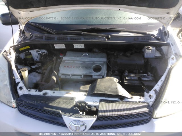 5TDZA23C75S308177 - 2005 TOYOTA SIENNA CE/LE WHITE photo 10