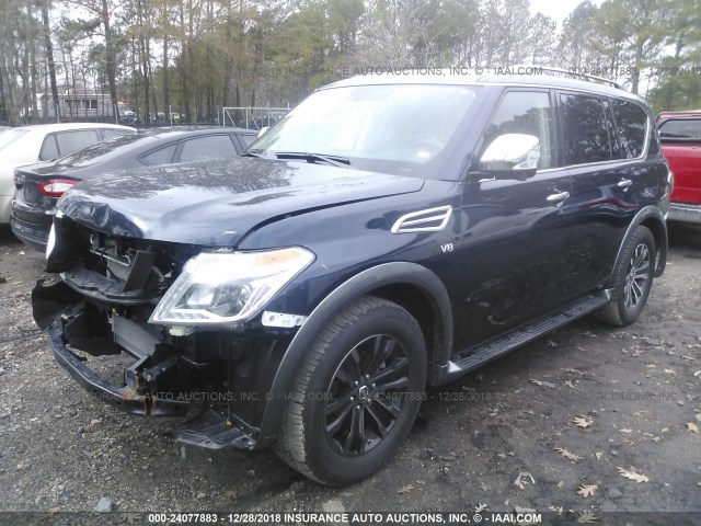 JN8AY2NC1JX502492 - 2018 NISSAN ARMADA SV/SL/PLATINUM BLUE photo 2