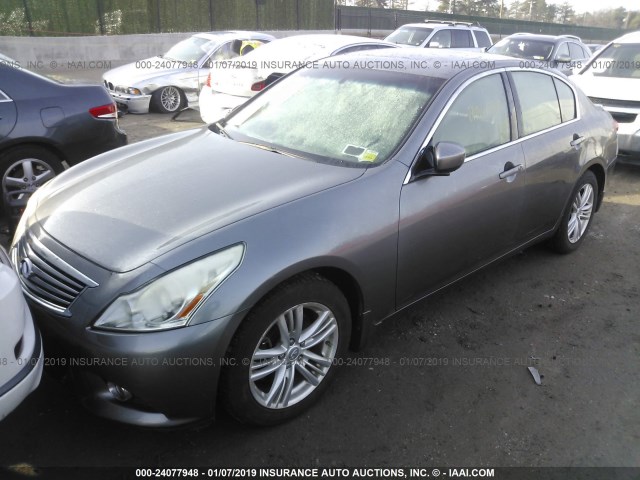 JN1CV6AR6AM454491 - 2010 INFINITI G37 SILVER photo 2