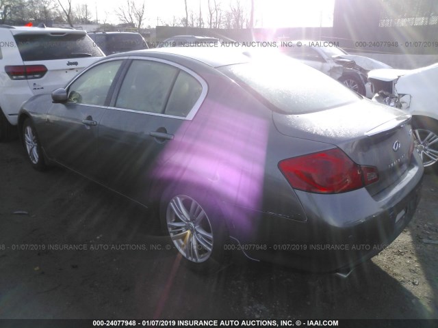 JN1CV6AR6AM454491 - 2010 INFINITI G37 SILVER photo 3