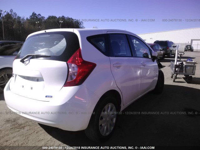 3N1CE2CP8FL397362 - 2015 NISSAN VERSA NOTE S/S PLUS/SV/SL/SR WHITE photo 4
