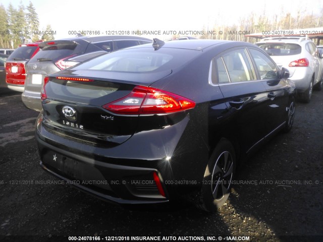 KMHC75LC8JU065969 - 2018 HYUNDAI IONIQ SEL BLACK photo 4