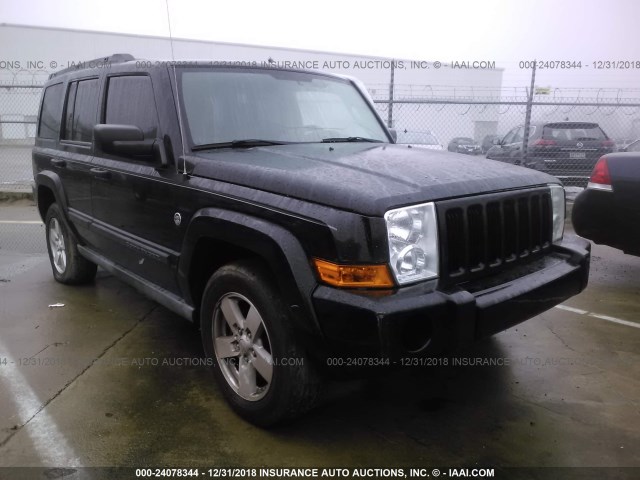 1J8HG48N36C188308 - 2006 JEEP COMMANDER BLACK photo 1
