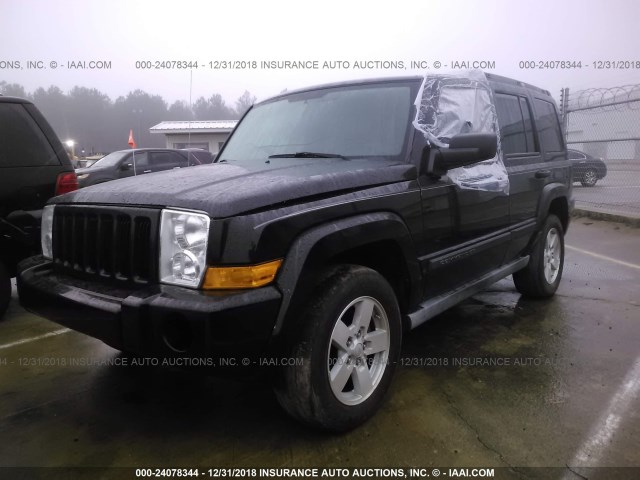 1J8HG48N36C188308 - 2006 JEEP COMMANDER BLACK photo 2