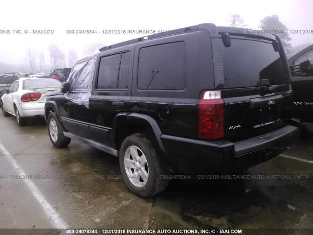 1J8HG48N36C188308 - 2006 JEEP COMMANDER BLACK photo 3