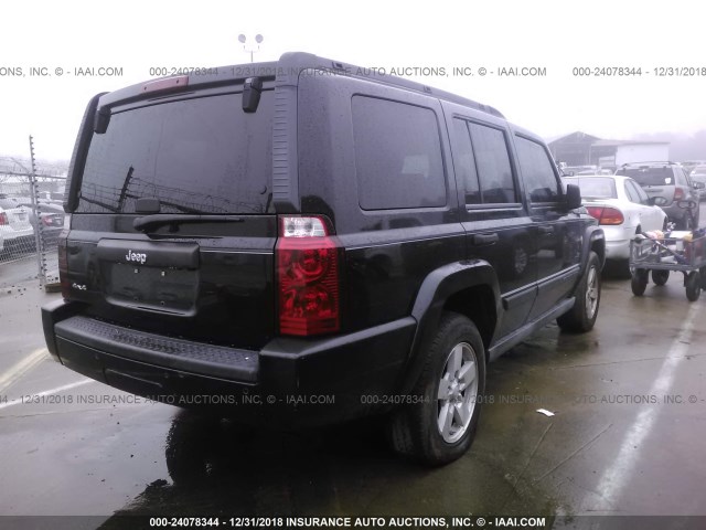 1J8HG48N36C188308 - 2006 JEEP COMMANDER BLACK photo 4