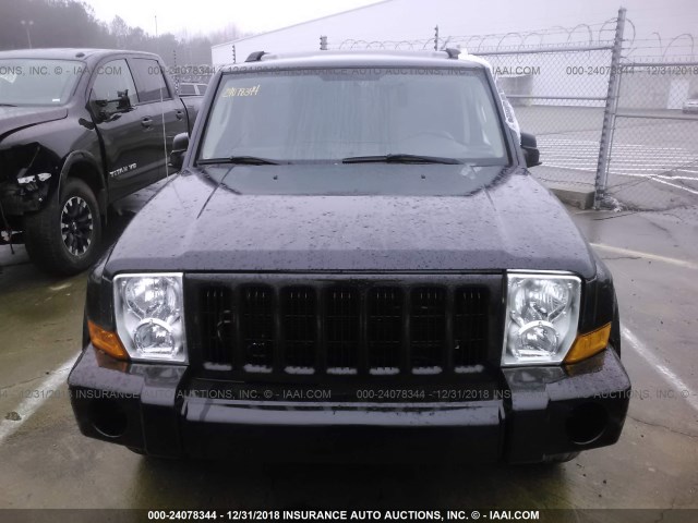1J8HG48N36C188308 - 2006 JEEP COMMANDER BLACK photo 6