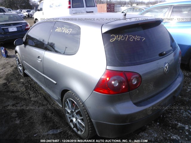 WVWEV71K67W126936 - 2007 VOLKSWAGEN NEW GTI GRAY photo 3