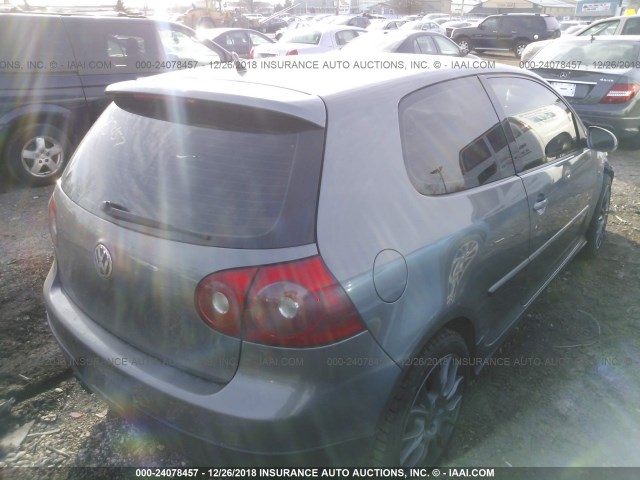 WVWEV71K67W126936 - 2007 VOLKSWAGEN NEW GTI GRAY photo 4