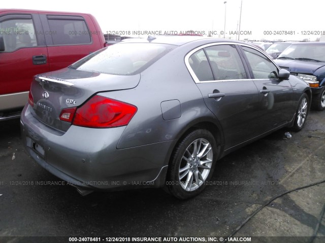 JN1CV6AR2DM760009 - 2013 INFINITI G37 GRAY photo 4