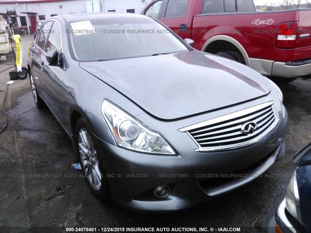 JN1CV6AR2DM760009 - 2013 INFINITI G37 GRAY photo 6