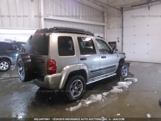 1J8GL38KX4W116234 - 2004 JEEP LIBERTY RENEGADE BEIGE photo 4