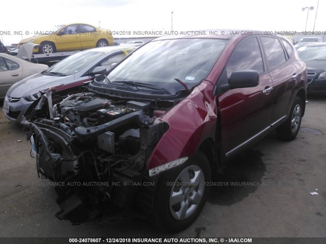 JN8AS5MT7CW299721 - 2012 NISSAN ROGUE S/SV RED photo 2