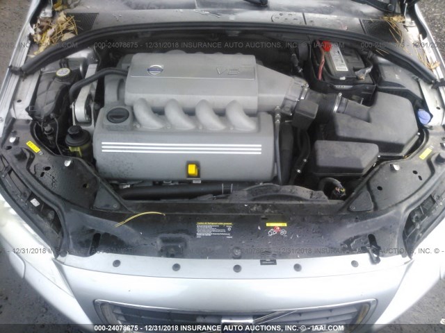 YV1AH852171022092 - 2007 VOLVO S80 V8 SILVER photo 10