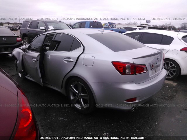 JTHBF5C2XB5134293 - 2011 LEXUS IS 250 SILVER photo 3