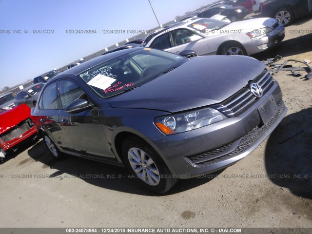 1VWAH7A35CC094505 - 2012 VOLKSWAGEN PASSAT S GRAY photo 1