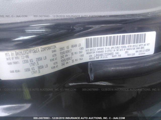 1J8HG48K17C534055 - 2007 JEEP COMMANDER Qara foto 9