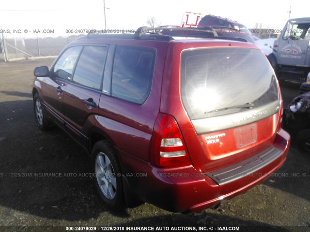 JF1SG65683H705130 - 2003 SUBARU FORESTER 2.5XS RED photo 3