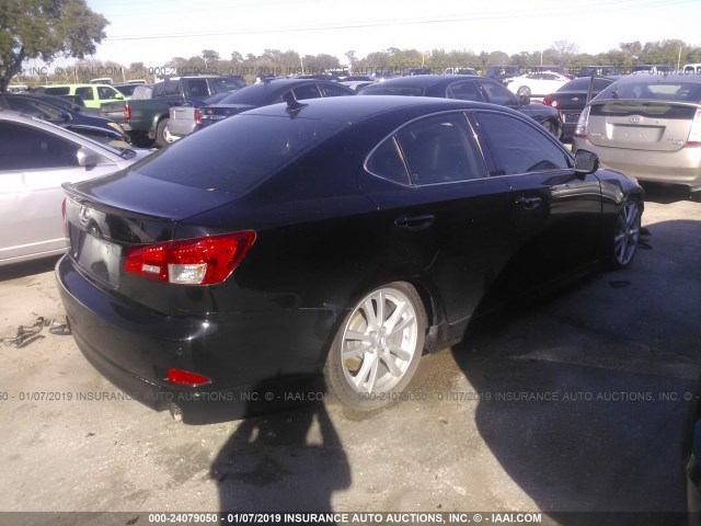 JTHBE262X75016247 - 2007 LEXUS IS 350 BLACK photo 4