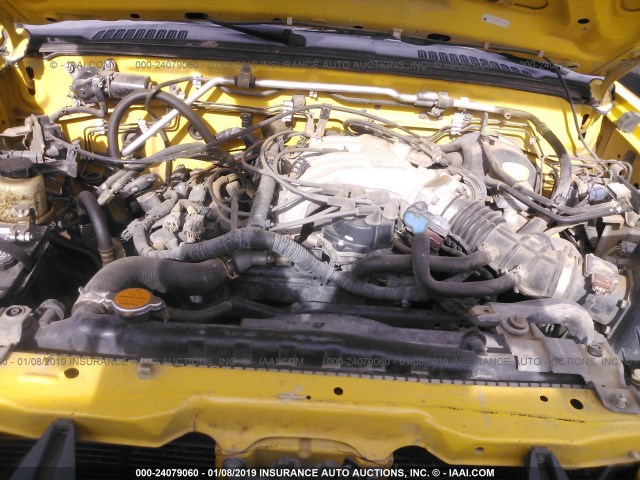 5N1ED28T72C546800 - 2002 NISSAN XTERRA XE/SE YELLOW photo 10