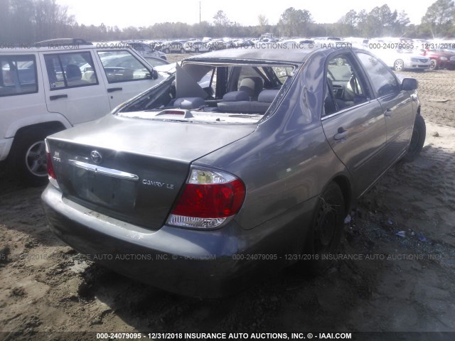 4T1BE32K35U532316 - 2005 TOYOTA CAMRY LE/XLE/SE GRAY photo 4