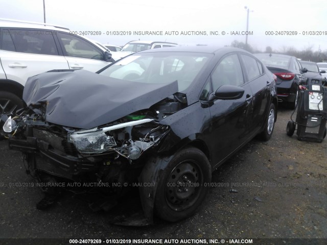 KNAFK4A64E5155933 - 2014 KIA FORTE LX BLACK photo 2