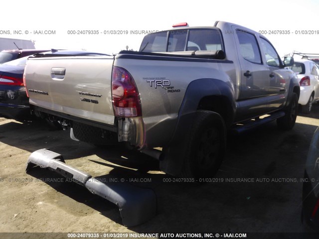 5TEJU62N77Z420594 - 2007 TOYOTA TACOMA DOUBLE CAB PRERUNNER GOLD photo 4
