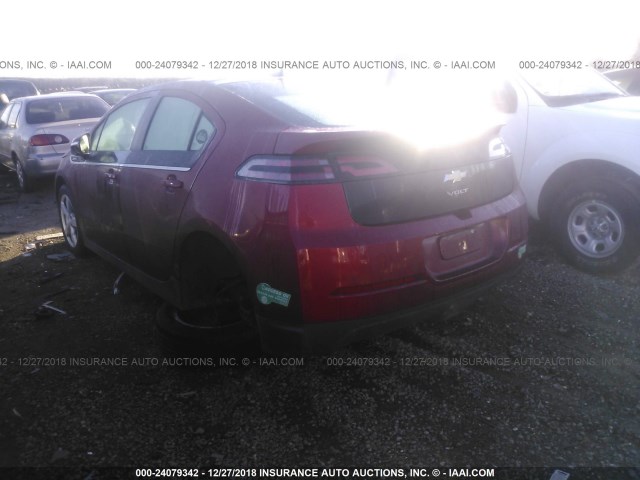 1G1RE6E43CU115656 - 2012 CHEVROLET VOLT BURGUNDY photo 3