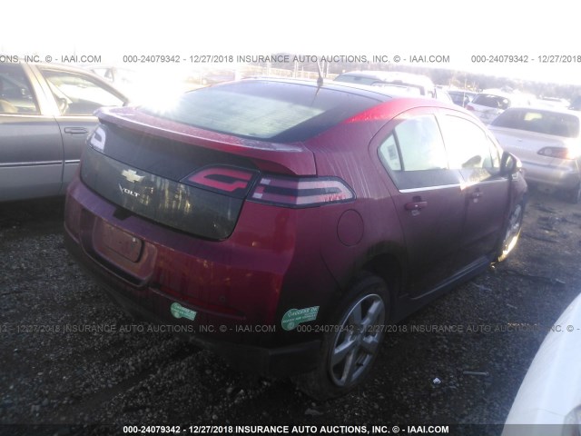 1G1RE6E43CU115656 - 2012 CHEVROLET VOLT BURGUNDY photo 4