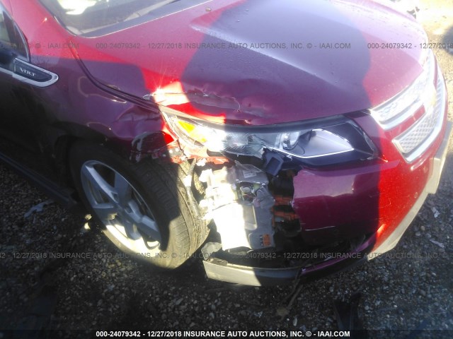 1G1RE6E43CU115656 - 2012 CHEVROLET VOLT BURGUNDY photo 6