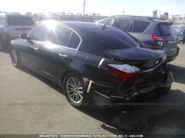 KMHGC4DE9BU115674 - 2011 HYUNDAI GENESIS BLACK photo 3