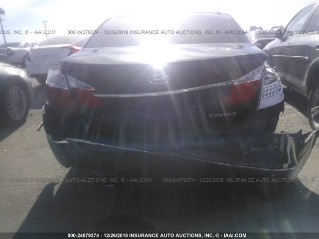 KMHGC4DE9BU115674 - 2011 HYUNDAI GENESIS BLACK photo 6