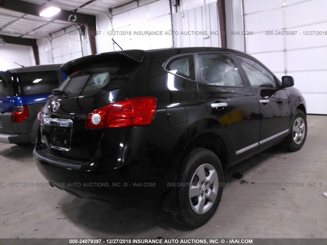 JN8AS5MT1DW528802 - 2013 NISSAN ROGUE S/SV BLACK photo 4