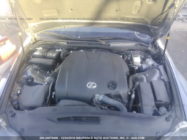 JTHBF1D29F5056425 - 2015 LEXUS IS 250 GRAY photo 10