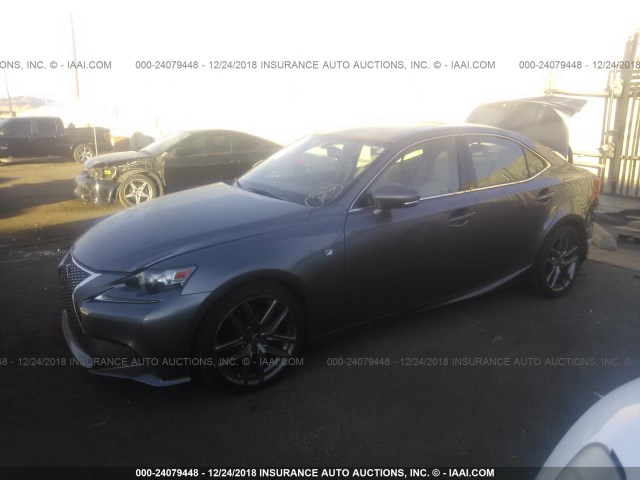 JTHBF1D29F5056425 - 2015 LEXUS IS 250 GRAY photo 2