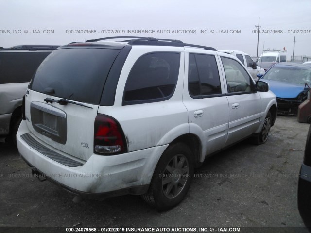 5GADS13S042343465 - 2004 BUICK RAINIER CXL WHITE photo 4