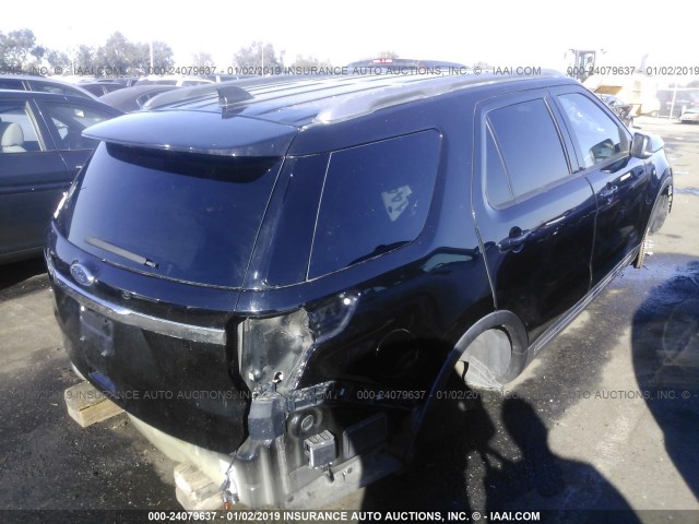 1FM5K7D84GGB63109 - 2016 FORD EXPLORER XLT BLACK photo 4