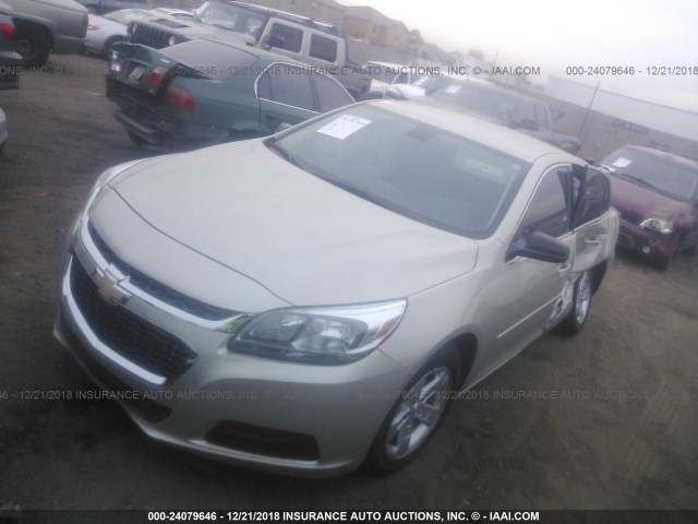 1G11B5SL5EF160455 - 2014 CHEVROLET MALIBU LS GOLD photo 2