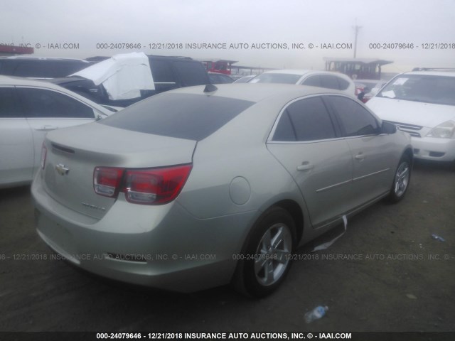 1G11B5SL5EF160455 - 2014 CHEVROLET MALIBU LS GOLD photo 4