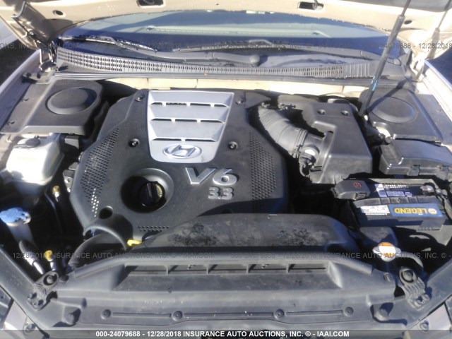 KMHFC46D47A238646 - 2007 HYUNDAI AZERA GLS GOLD photo 10