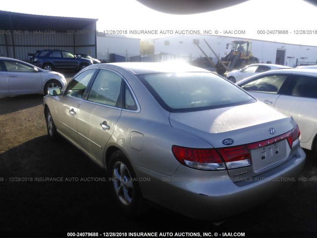 KMHFC46D47A238646 - 2007 HYUNDAI AZERA GLS GOLD photo 3