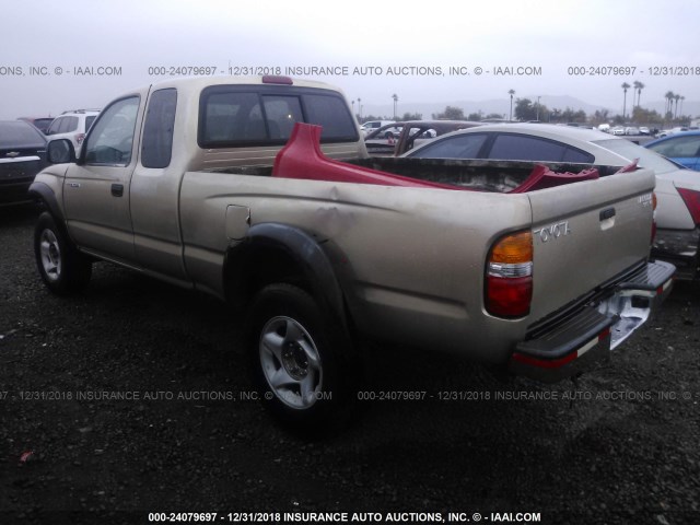 5TEWN72N31Z774225 - 2001 TOYOTA TACOMA XTRACAB BEIGE photo 3