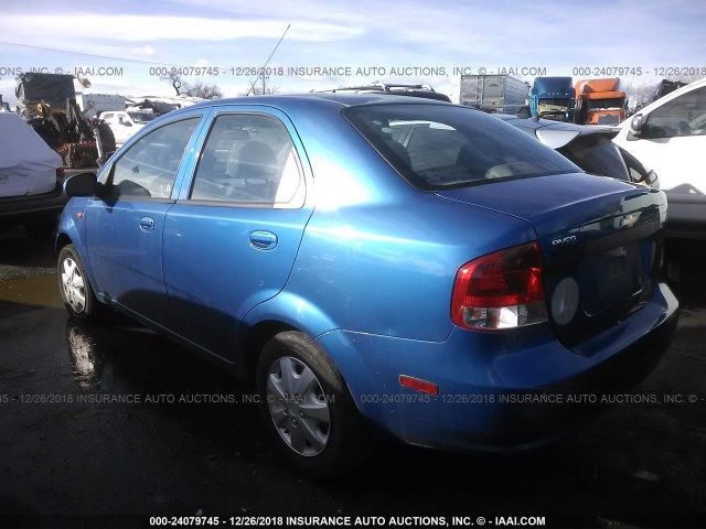 KL1TD52624B208141 - 2004 CHEVROLET AVEO BLUE photo 3