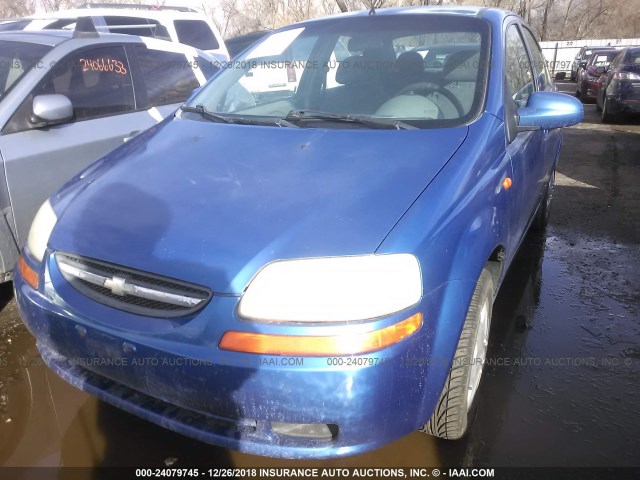 KL1TD52624B208141 - 2004 CHEVROLET AVEO BLUE photo 6