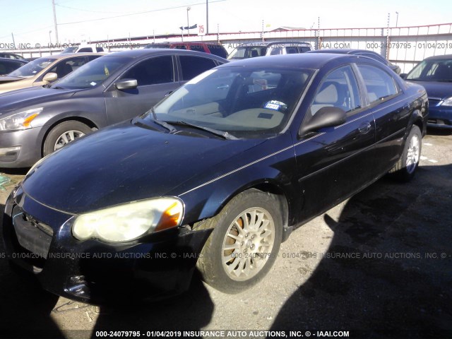 1C3EL56R64N356756 - 2004 CHRYSLER SEBRING LXI BLUE photo 2